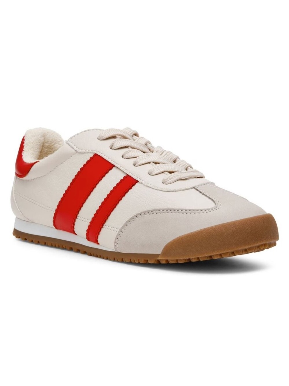 DV Dolce Vita| Cream Athletic Sneakers with Red Stripes. Size 9 Women